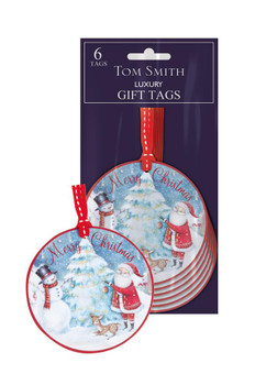 Pack of 6 Cute Forest Friend Design Christmas Luxury Gift Tags