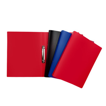 Pack of 3 A4 PP Ring Binders – 25mm Spine, 2 O-Ring Mechanism, 700 Micron Durable Cover – Red, Blue, Black