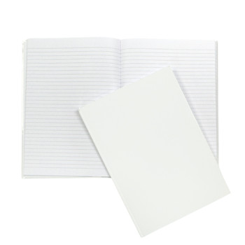 A4 160 Pages 8mm Ruled White Casebound Notebook