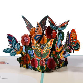 Vibrant Fluttering Butterfly 3D Pop Up Greeting Card - Mother's Day Birthday Anniversary