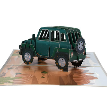 Adventure Off‑Road Vehicle 3D Pop Up Greeting Card
