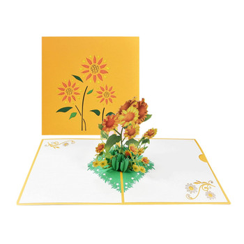Sunflowers Bursting 3D Pop Up Greeting Card