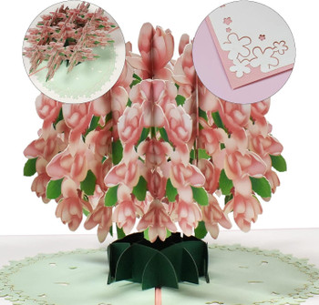 Magnolia Blossom 3D Pop Up Greeting Card - Mother's Day Anniversary Birthday Get Well