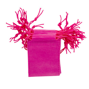 Pack of 25 Pink Coloured 12x9cm Non-Woven Drawstring Bags