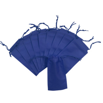 Pack of 25 Blue Coloured 19x10cm Non-Woven Drawstring Bags