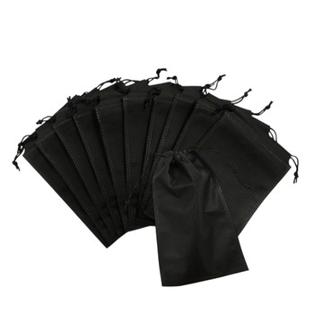 Pack of 25 Black Coloured 39x30cm Non-Woven Drawstring Bags