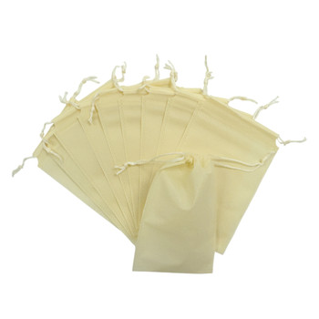 Pack of 25 Ivory Coloured 39x30cm Non-Woven Drawstring Bags