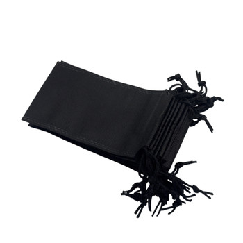 Pack of 25 Black Coloured 43x34cm Non-Woven Drawstring Bags