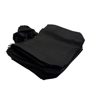 Pack of 25 Black Coloured 35x25x10cm Non-Woven Bags with Handle