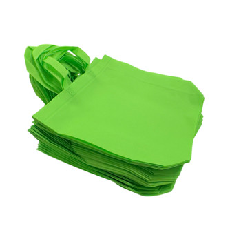 Pack of 25 Light Green Coloured 40x30x10cm Non-Woven Bags with Handle