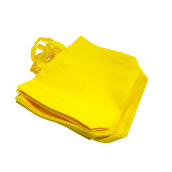 Pack of 25 Yellow Coloured 40x30x10cm Non-Woven Bags with Handle