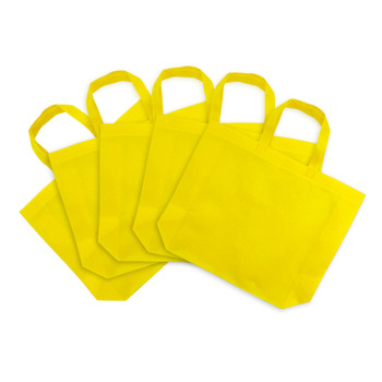 Pack of 25 Yellow Coloured 45x35x12cm Non-Woven Bags with Handle