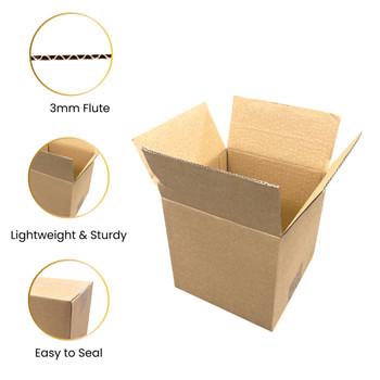 Cardboard Packing Box 16x16x16cm — 3mm Corrugated Flute