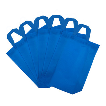 Pack of 25 Light Blue Coloured 25x35x10cm Non-Woven Bags with Handle
