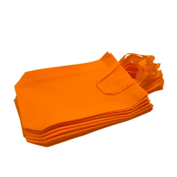 Pack of 25 Orange Coloured 35x41x12cm Non-Woven Bags with Handle