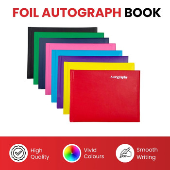 100 Pages Yellow Autograph Book – School Leavers Signature, End of Term Memory Book