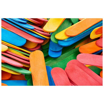 Bag 200 Jumbo Coloured Lollipop Sticks by Crafty Bitz