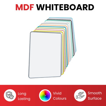 A4 Double Sided Magnetic Erasable MDF Plain Whiteboard With Blue Border