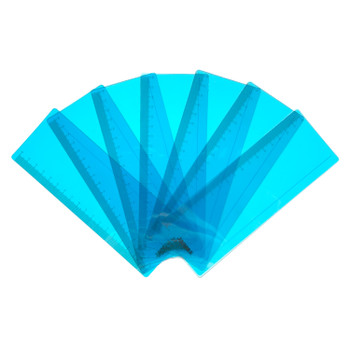 Pack of 8 Blue 191x70mm Dyslexia Overlay Reading Rulers – PET Material, Rounded Corners