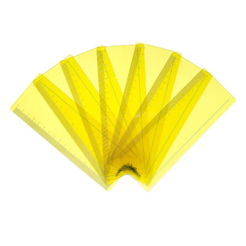 Pack of 8 Yellow 191x70mm Dyslexia Overlay Reading Rulers – PET Material, Rounded Corners