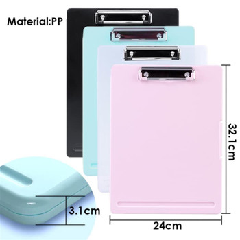 Multi-functions Waterproof Plastic PP Storage Clipboard 32.1 × 24 × 2 cm