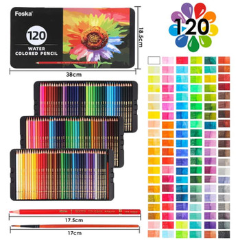 Pack of 120 Professional Water Coloured Pencils