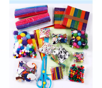 Complete DIY Arts and Crafts Supplies Kit with Storage Box