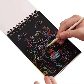 A5 10 Sheets DIY Scratch Painting Book For Kids