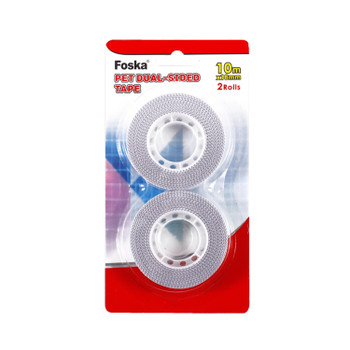 Pack of 2 Strong Sticky Transparent PET Double Sided Tape 1.8cm x 10m