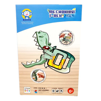 Mechanical T‑Reh Dino Engineering DIY Educational Stem Toy with Instruction Book