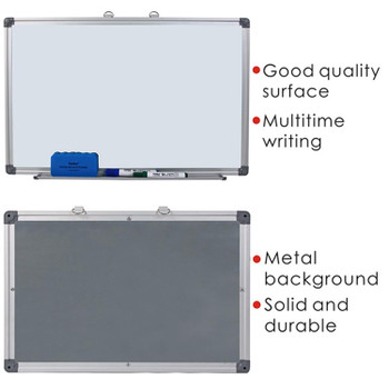 Aluminum Frame Magnetic Horizontal Vertical Whiteboard 90 x 180cm