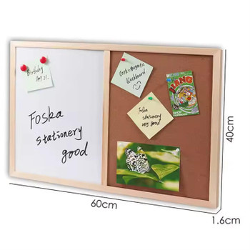 Dual‑Purpose Organizational Board 40 × 60 cm – Magnetic Whiteboard & Self‑Healing Cork Board