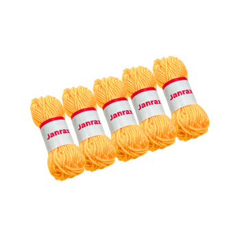Pack of 5 Yellow Acrylic Yarn Rolls – 10g each, 4 Strand 8 Ply Knitting Wool