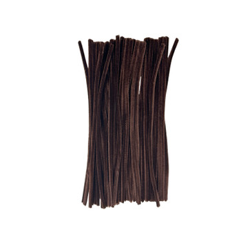 Pack of 50 Brown Coloured Pipe Cleaners 30cm x 6mm Craft Chenille Stems