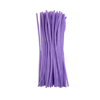 Pack of 50 Pastel Purple Coloured Pipe Cleaners 30cm x 6mm Craft Chenille Stems