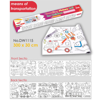 Transportation DIY Long Painting Paper Roll for Kids 30×300cm