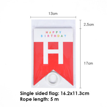 Red Happy Birthday Party Banner