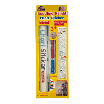 Doodling Height Chart Sticker with Removable Glue