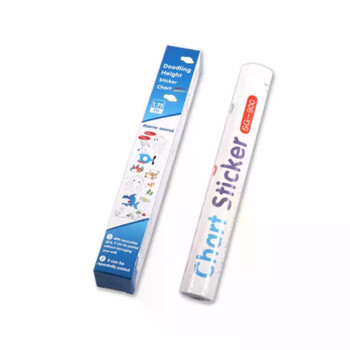 Single Doodling Height Chart Sticker with Removable Glue