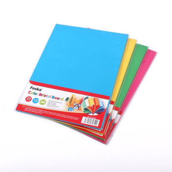 Pack of 20 A2 Bristol Board Orange Red Colored Craft Papers 230gsm