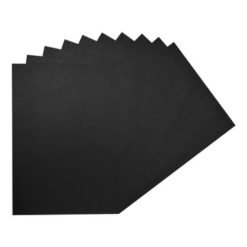 Pack of 20 A2 Bristol Board Black Colored Craft Papers 230gsm