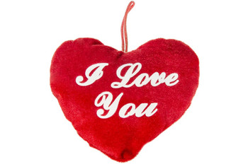 I Love You Red Velvet Heart Plush 13cm