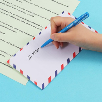 Pack of 25 DL Size Red and Blue Strip Peel and Seal Air Mailing Envelopes
