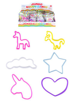 12 x Bag of 6 Buddy Band Unicorn Bracelets