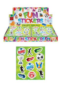 Pack of 12 Sheets Football Sticker Sheets 10cm x 11.5cm