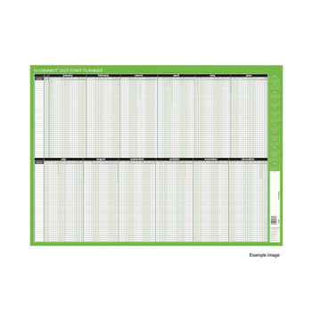 Janrax 2027 Staff 5 Day Week Planner Unmounted - 855 x 610mm