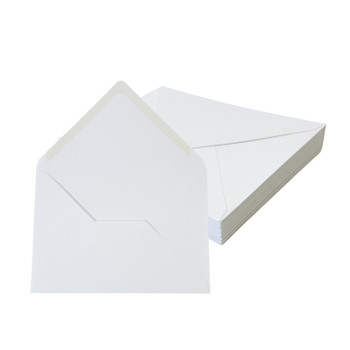 Pack of 50 White 100gsm 111x159mm Gummed Envelopes