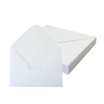Pack of 50 White 100gsm 127x179mm Gummed Envelopes