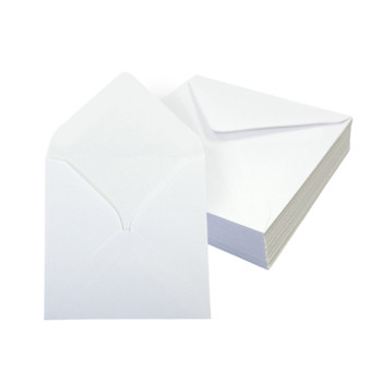 Pack of 50 White 100gsm 105x105mm Gummed Envelopes
