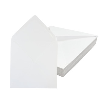 Pack of 50 White 100gsm 130x130mm Gummed Envelopes